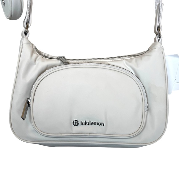 HP⭐️ NWT lululemon Crossbody with Nano Pouch Purse Bag Clutch in White Opal - Picture 7 of 11